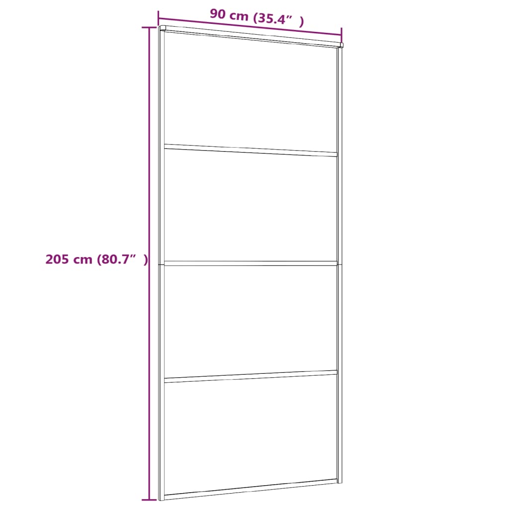 vidaXL Ușă glisantă, alb, 90x205 cm, sticlă ESG și aluminiu vidaXL Ușă glisantă, alb, 90x205 cm, sticlă ESG și aluminiu