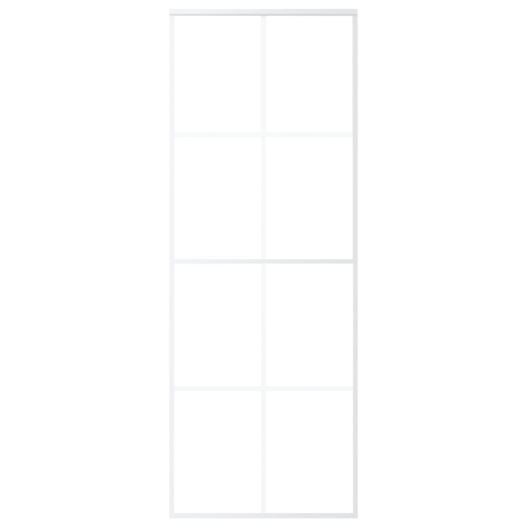 vidaXL Ușă glisantă, alb, 76x205 cm, sticlă ESG și aluminiu vidaXL Ușă glisantă, alb, 76x205 cm, sticlă ESG și aluminiu