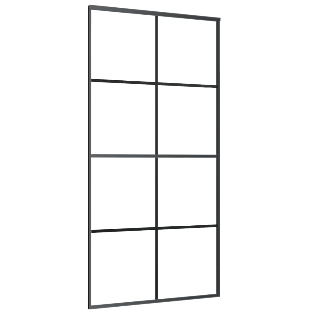vidaXL Ușă glisantă, negru, 102,5x205 cm, sticlă ESG și aluminiu vidaXL Ușă glisantă, negru, 102,5x205 cm, sticlă ESG și aluminiu