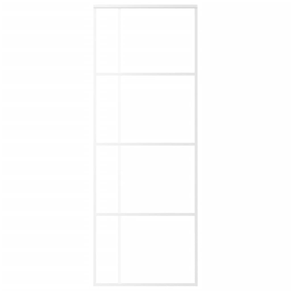 vidaXL Ușă glisantă, alb, 76x205 cm, sticlă mată ESG și aluminiu vidaXL Ușă glisantă, alb, 76x205 cm, sticlă mată ESG și aluminiu