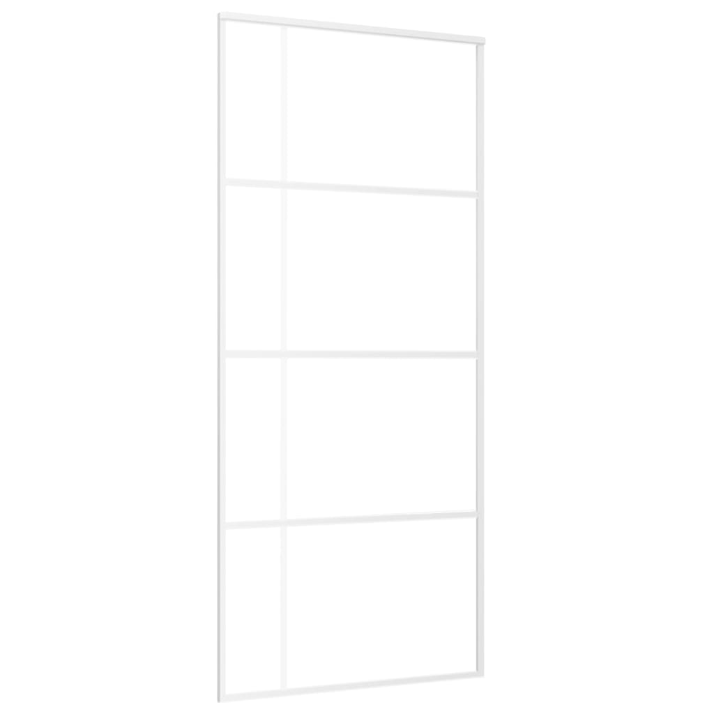 vidaXL Ușă glisantă, alb, 90x205 cm, sticlă ESG și aluminiu vidaXL Ușă glisantă, alb, 90x205 cm, sticlă ESG și aluminiu