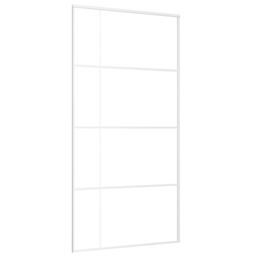 vidaXL Ușă glisantă, alb, 102,5x205 cm, sticlă ESG și aluminiu vidaXL Ușă glisantă, alb, 102,5x205 cm, sticlă ESG și aluminiu