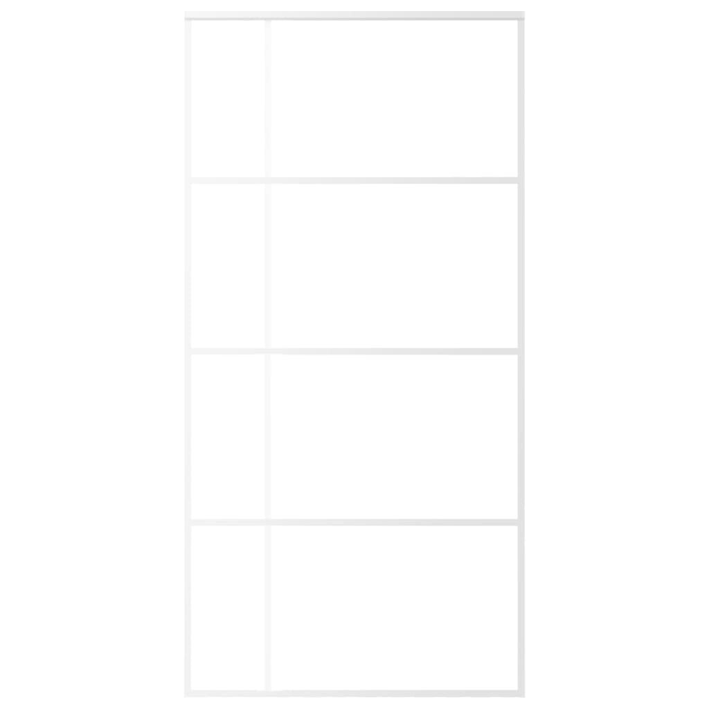 vidaXL Ușă glisantă, alb, 102,5x205 cm, sticlă ESG și aluminiu vidaXL Ușă glisantă, alb, 102,5x205 cm, sticlă ESG și aluminiu