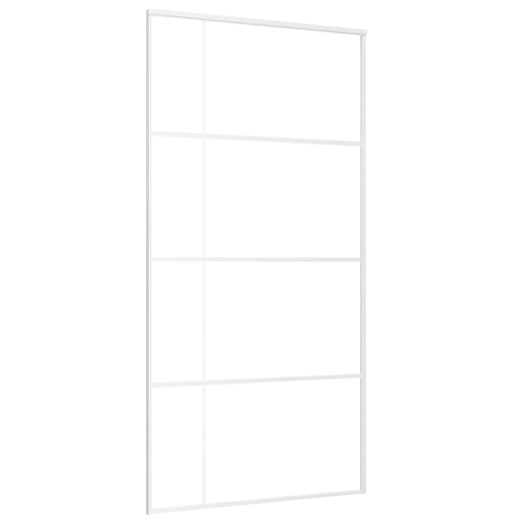 vidaXL Ușă glisantă, alb, 102,5x205 cm, sticlă mată ESG și aluminiu vidaXL Ușă glisantă, alb, 102,5x205 cm, sticlă mată ESG și aluminiu