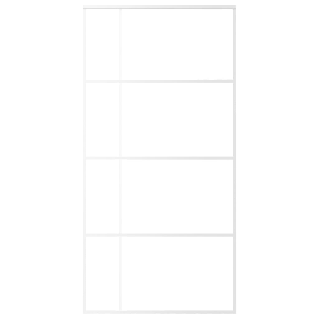 vidaXL Ușă glisantă, alb, 102,5x205 cm, sticlă mată ESG și aluminiu vidaXL Ușă glisantă, alb, 102,5x205 cm, sticlă mată ESG și aluminiu