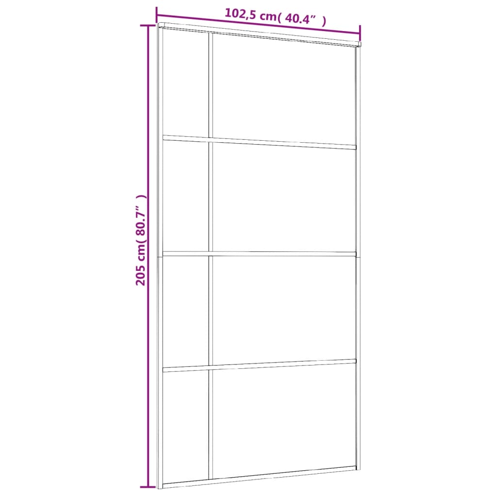 vidaXL Ușă glisantă, alb, 102,5x205 cm, sticlă mată ESG și aluminiu vidaXL Ușă glisantă, alb, 102,5x205 cm, sticlă mată ESG și aluminiu