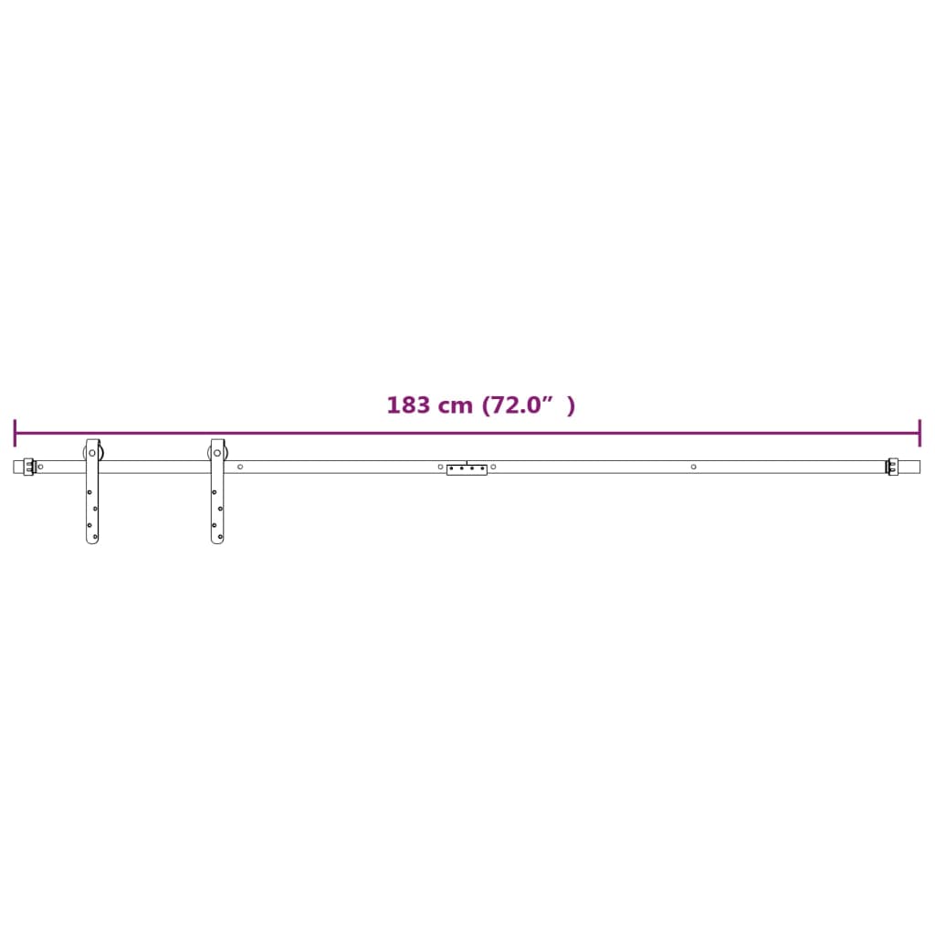 vidaXL Set glisare mini ușă pentru dulap, alb, oțel carbon, 183 cm vidaXL Set glisare mini ușă pentru dulap, alb, oțel carbon, 183 cm