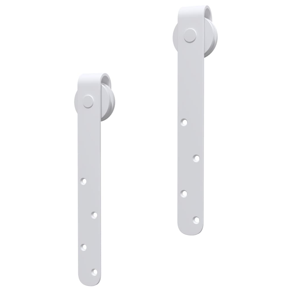 vidaXL Set glisare mini ușă pentru dulap, alb, oțel carbon, 200 cm vidaXL Set glisare mini ușă pentru dulap, alb, oțel carbon, 200 cm