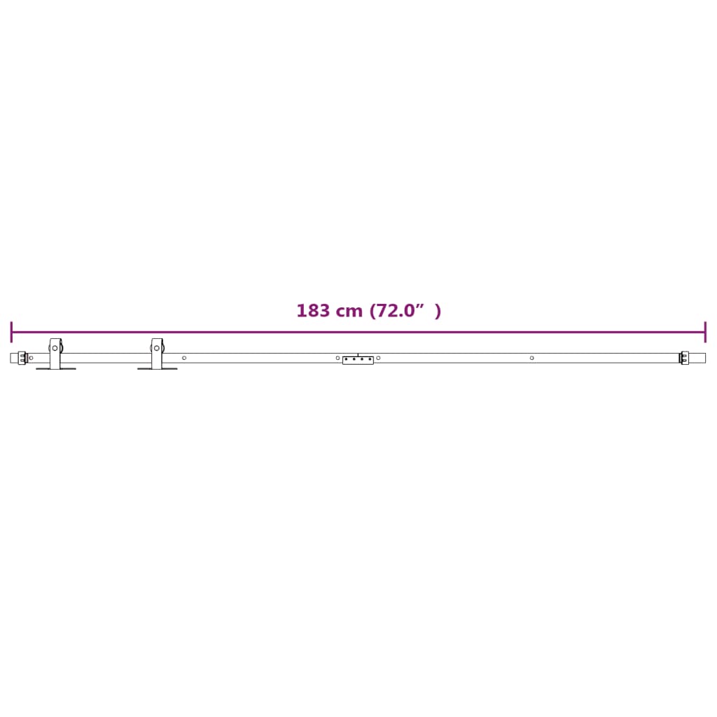 vidaXL Set glisare mini ușă pentru dulap, alb, oțel carbon, 183 cm vidaXL Set glisare mini ușă pentru dulap, alb, oțel carbon, 183 cm