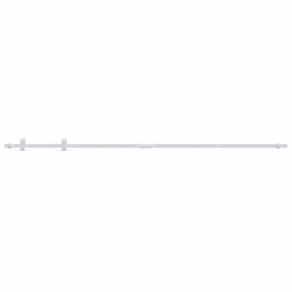 vidaXL Set glisare mini ușă pentru dulap, alb, oțel carbon, 200 cm vidaXL Set glisare mini ușă pentru dulap, alb, oțel carbon, 200 cm
