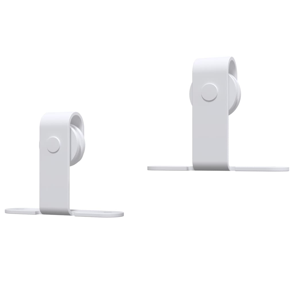 vidaXL Set glisare ușă mini pentru dulap, alb, oțel carbon, 122 cm