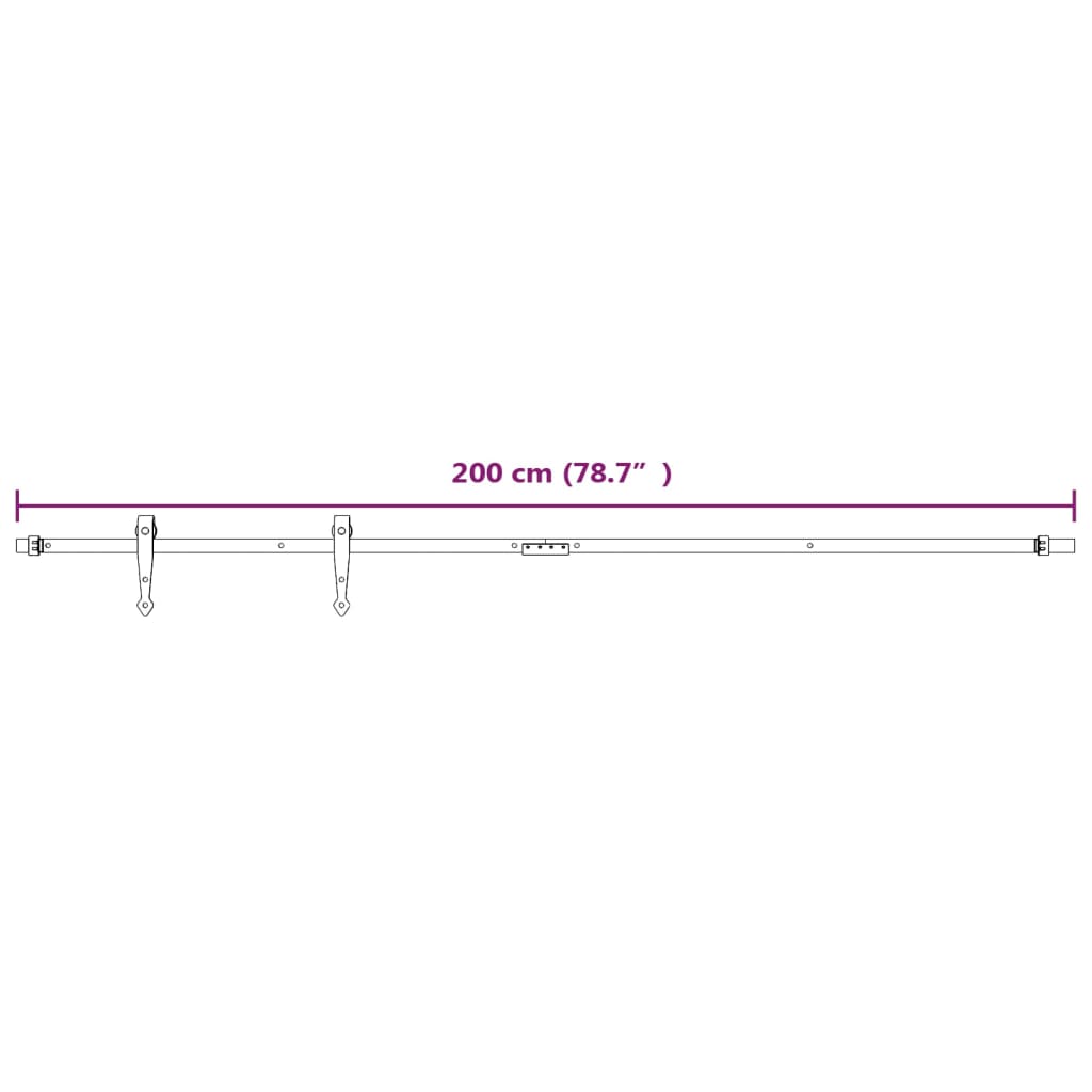 vidaXL Set glisare mini ușă pentru dulap, alb, oțel carbon, 200 cm vidaXL Set glisare mini ușă pentru dulap, alb, oțel carbon, 200 cm