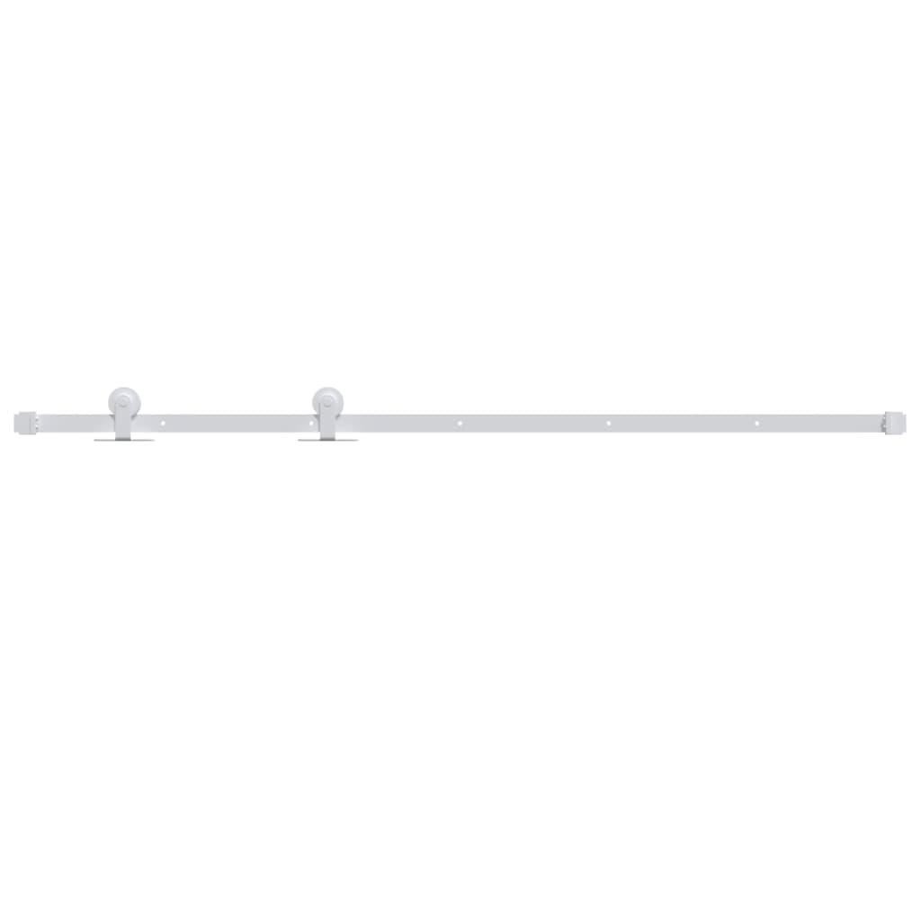vidaXL Set feronerie pentru uși glisante, alb, 183 cm, oțel vidaXL Set feronerie pentru uși glisante, alb, 183 cm, oțel