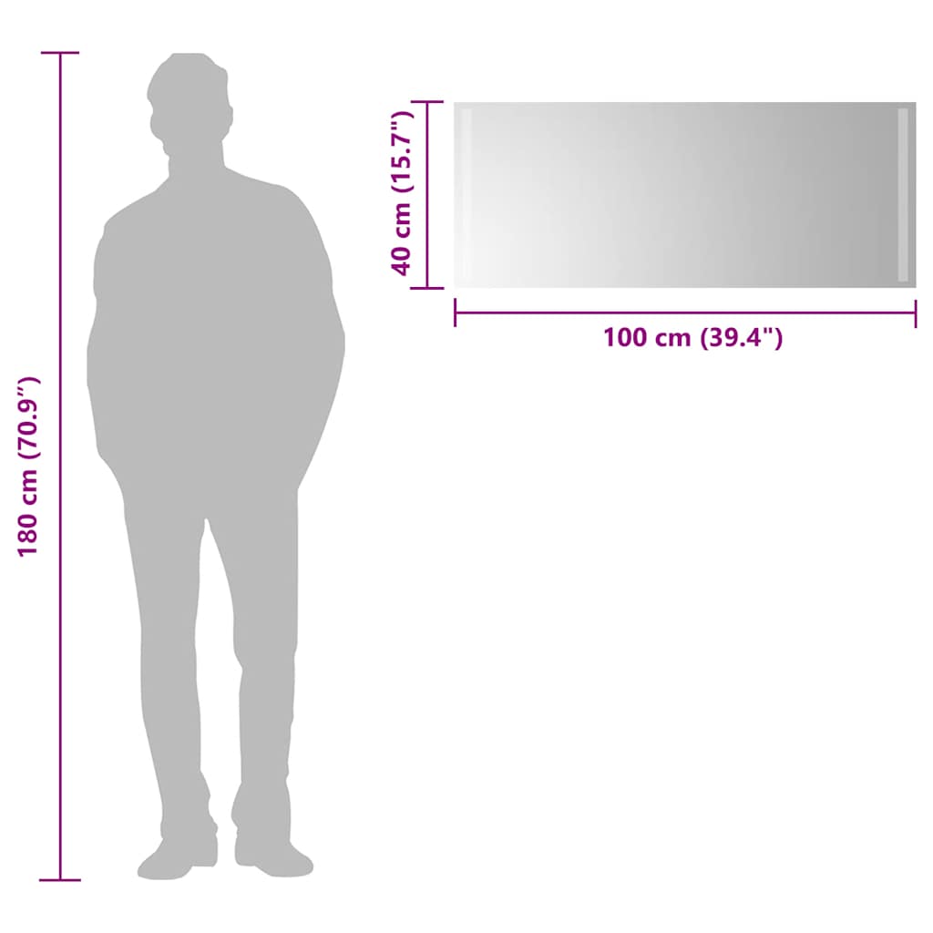 vidaXL Oglindă de baie cu LED, 100x40 cm