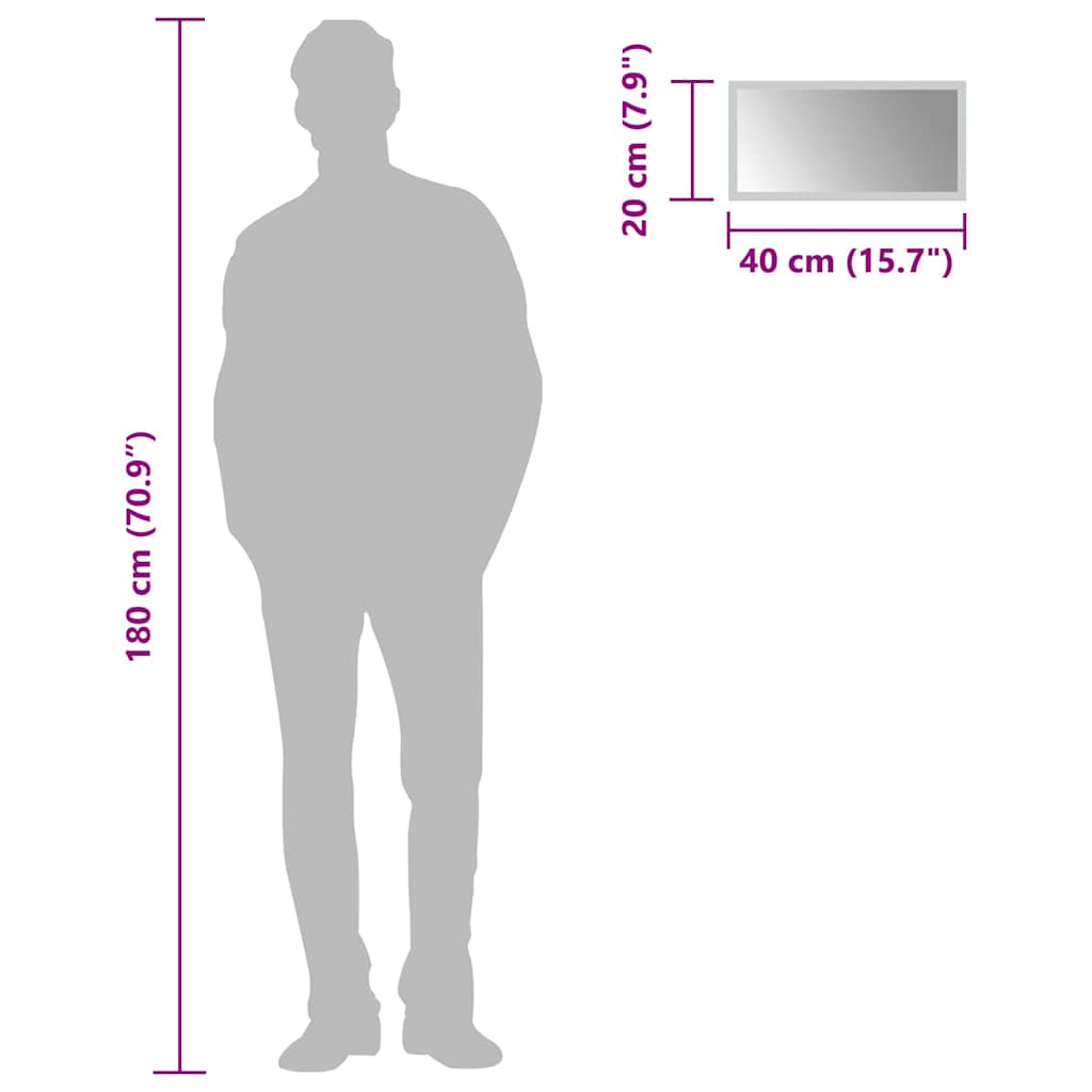 vidaXL Oglindă de baie cu LED, 40x20 cm