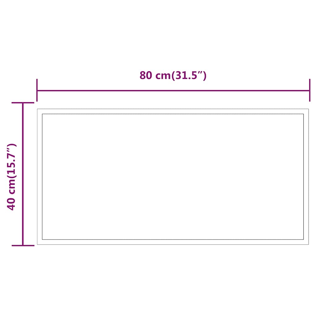 vidaXL Oglindă de baie cu LED, 80x40 cm