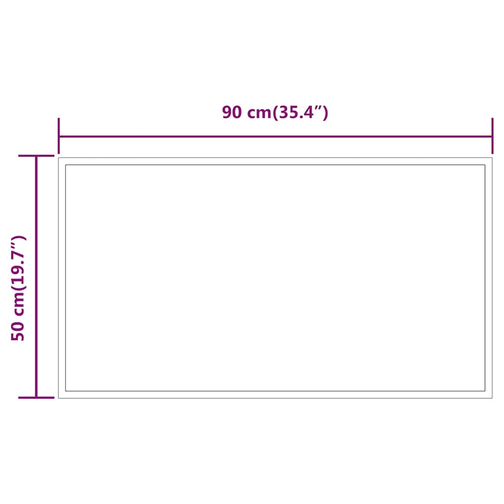 vidaXL Oglindă de baie cu LED, 90x50 cm