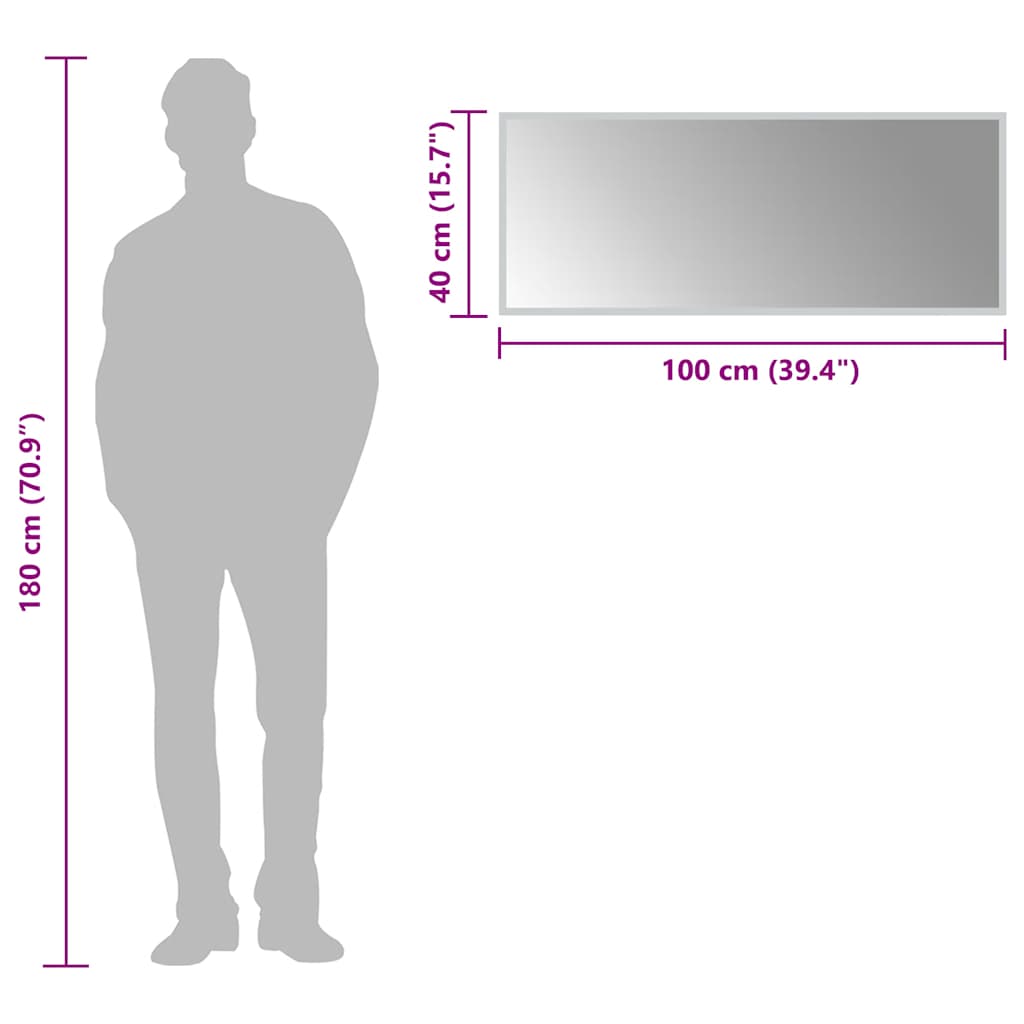 vidaXL Oglindă de baie cu LED, 100x40 cm