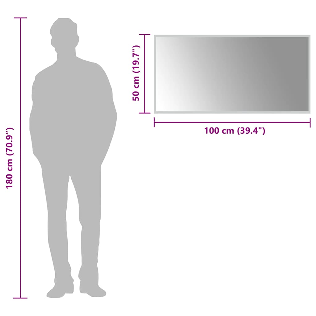 vidaXL Oglindă de baie cu LED, 100x50 cm