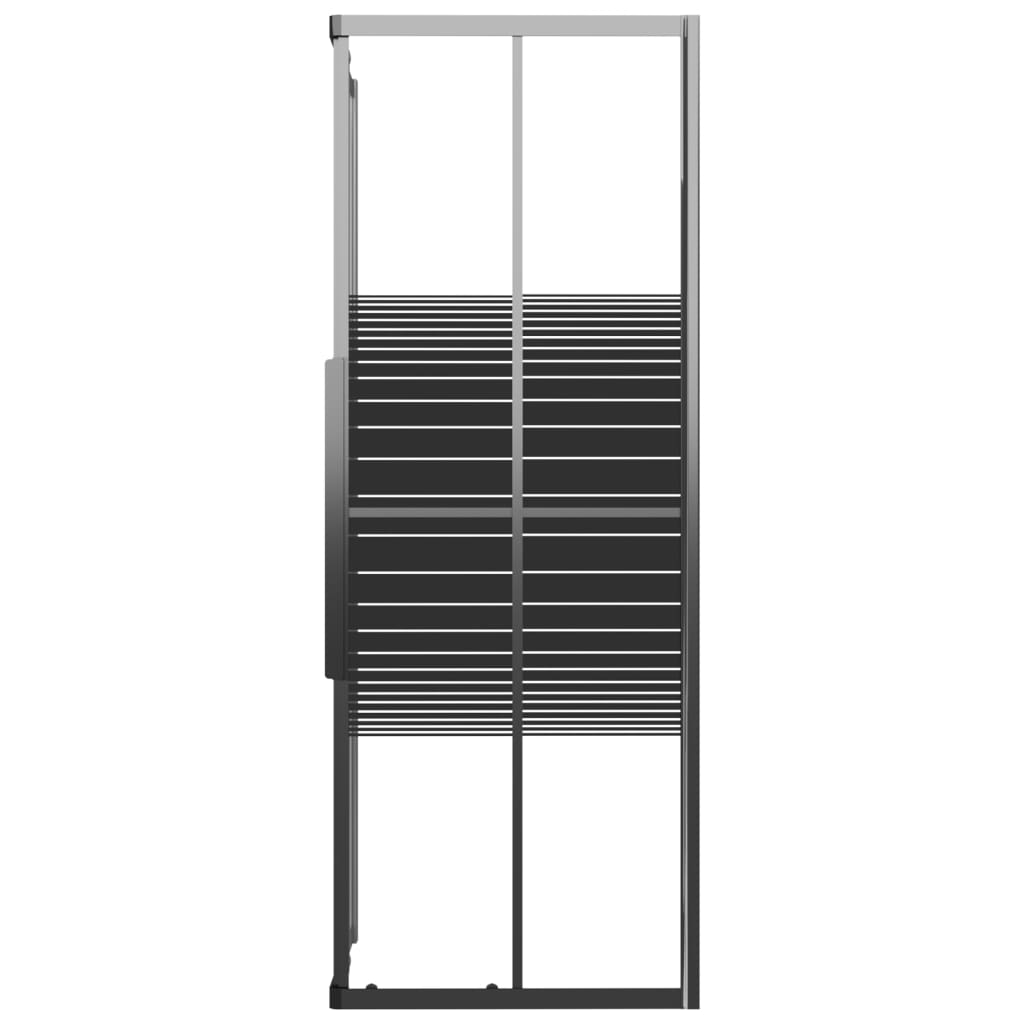 vidaXL Cabină de duș cu dungi, negru, 80x80x180 cm, ESG vidaXL Cabină de duș cu dungi, negru, 80x80x180 cm, ESG