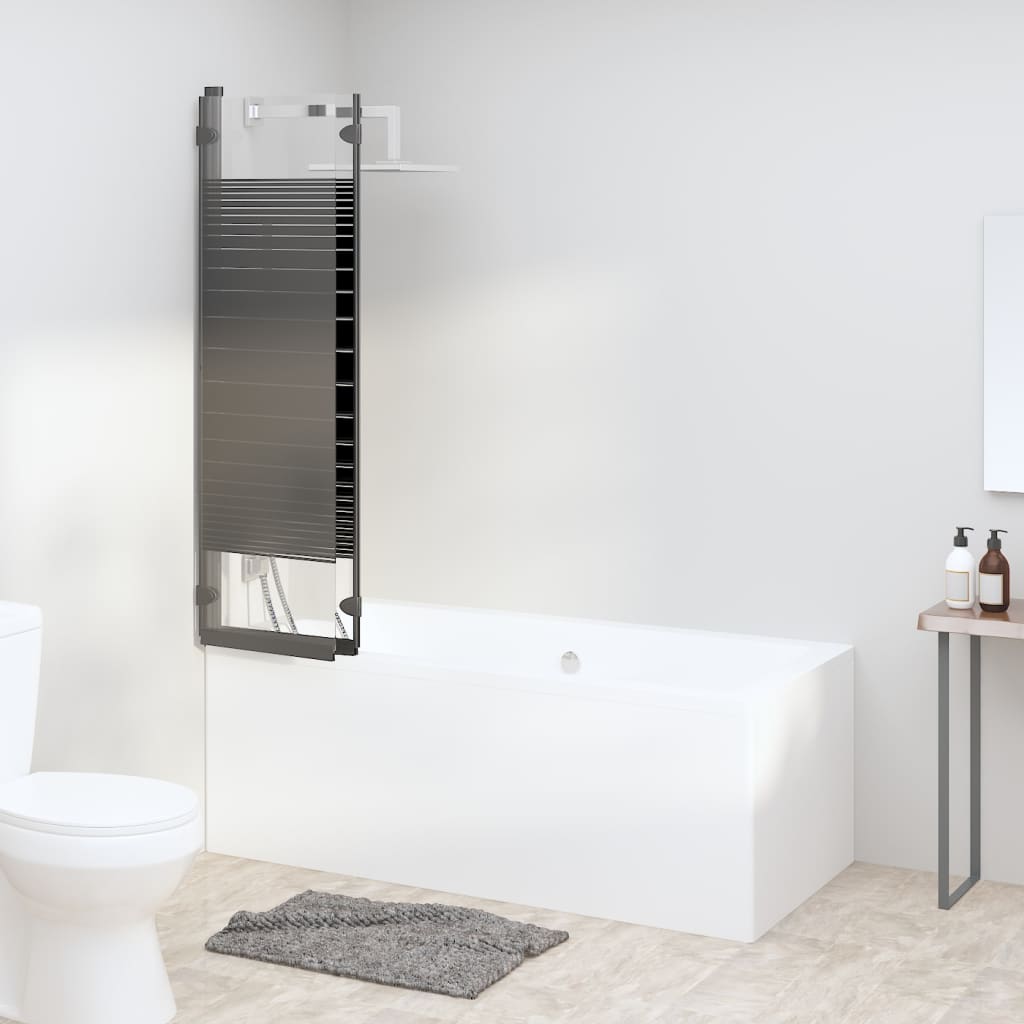 vidaXL Cabină de duș pliabilă, 3 panouri, negru, 130x130 cm, ESG vidaXL Cabină de duș pliabilă, 3 panouri, negru, 130x130 cm, ESG