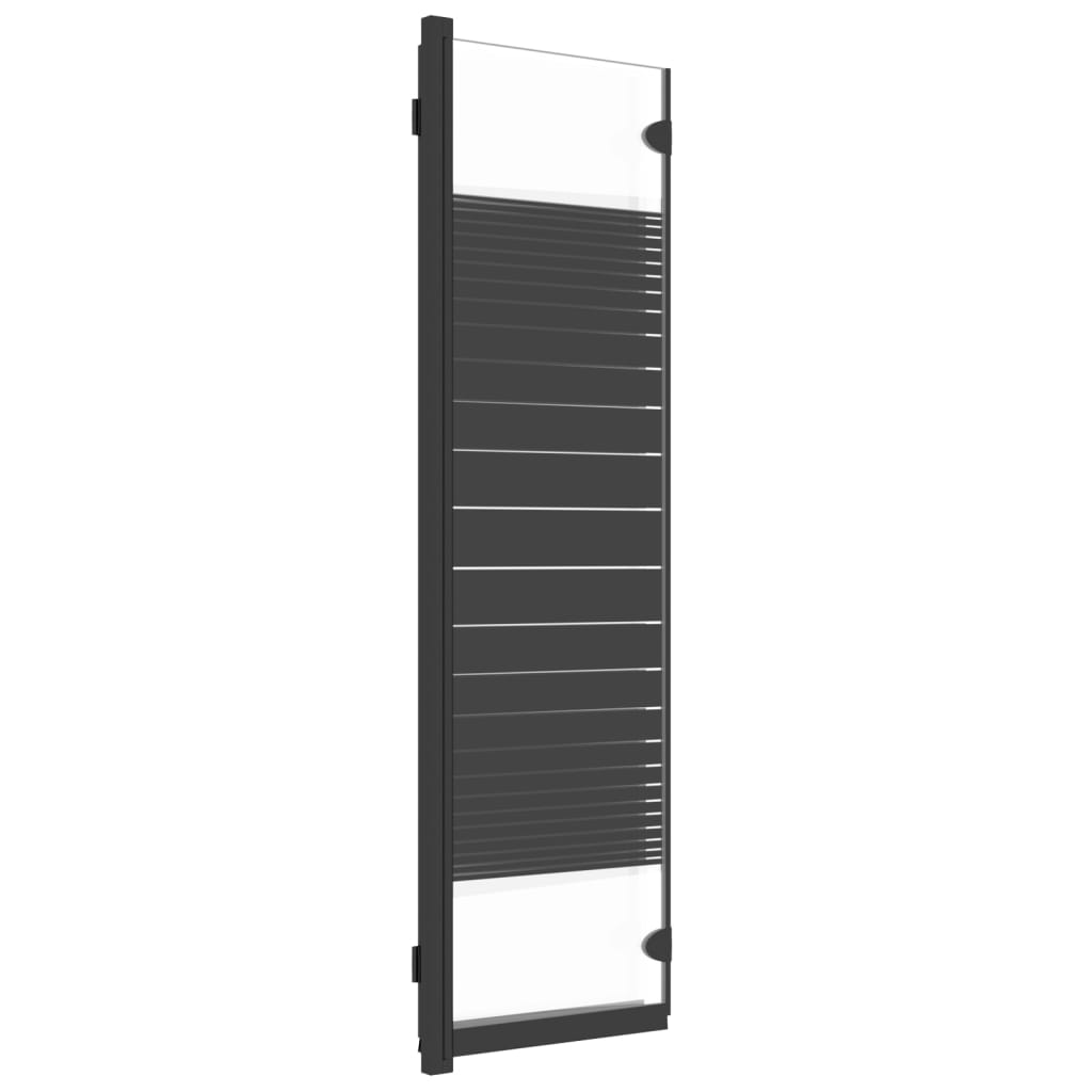 vidaXL Cabină de duș pliabilă, 3 panouri, negru, 130x130 cm, ESG vidaXL Cabină de duș pliabilă, 3 panouri, negru, 130x130 cm, ESG