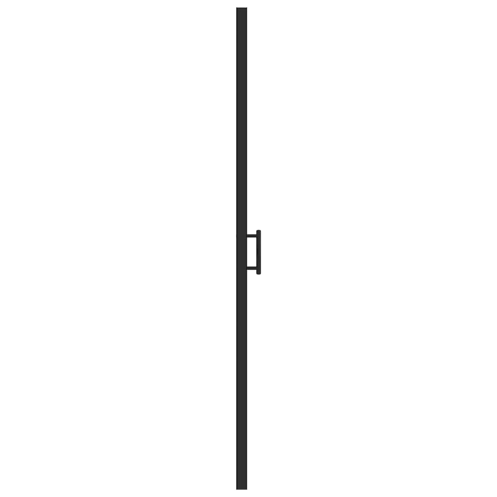 vidaXL Ușă de duș, 100x178 cm, negru, sticlă securizată semi-mată
