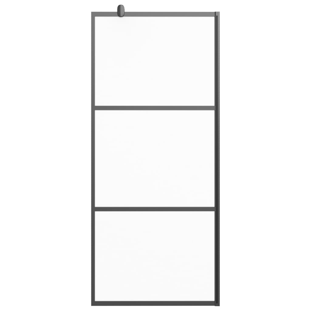vidaXL Perete cabină duș walk-in negru 80x195 cm sticlă ESG semi-mată vidaXL Perete cabină duș walk-in negru 80x195 cm sticlă ESG semi-mată