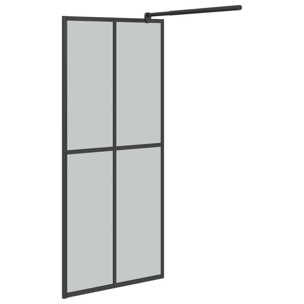 vidaXL Paravan duș walk-in 80x195 cm sticlă securizată culoare închisă vidaXL Paravan duș walk-in 80x195 cm sticlă securizată culoare închisă