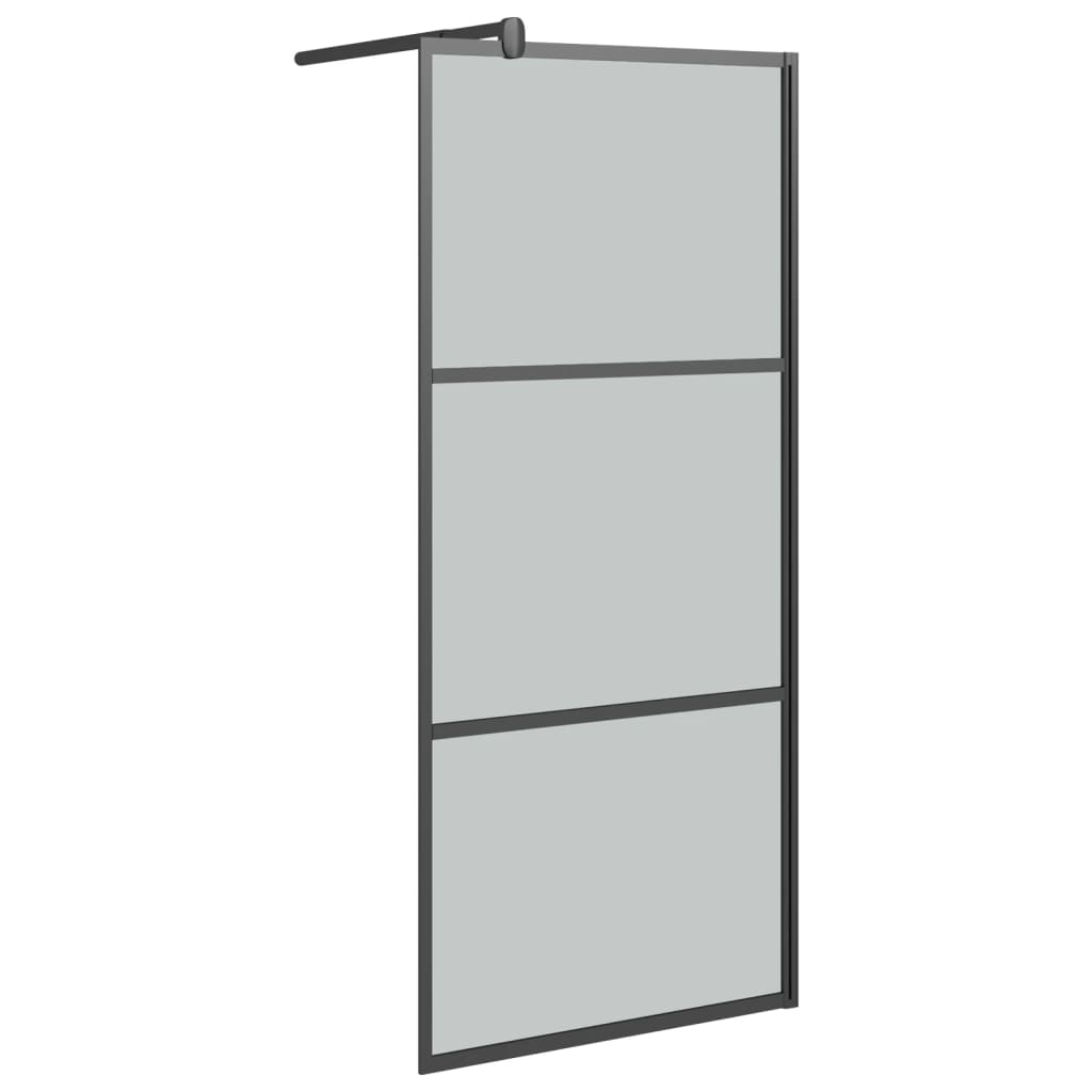 vidaXL Paravan de duș walk-in 80x195 cm sticlă ESG închisă negru vidaXL Paravan de duș walk-in 80x195 cm sticlă ESG închisă negru