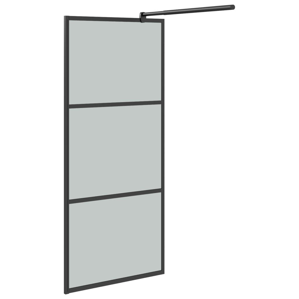 vidaXL Paravan de duș walk-in 80x195 cm sticlă ESG închisă negru vidaXL Paravan de duș walk-in 80x195 cm sticlă ESG închisă negru