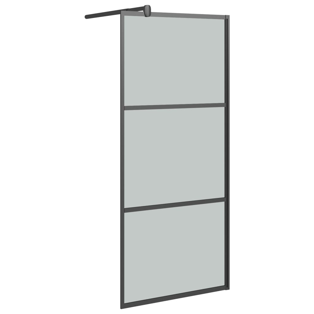 vidaXL Paravan duș walk-in negru 90x195 cm sticlă ESG culoare închisă vidaXL Paravan duș walk-in negru 90x195 cm sticlă ESG culoare închisă