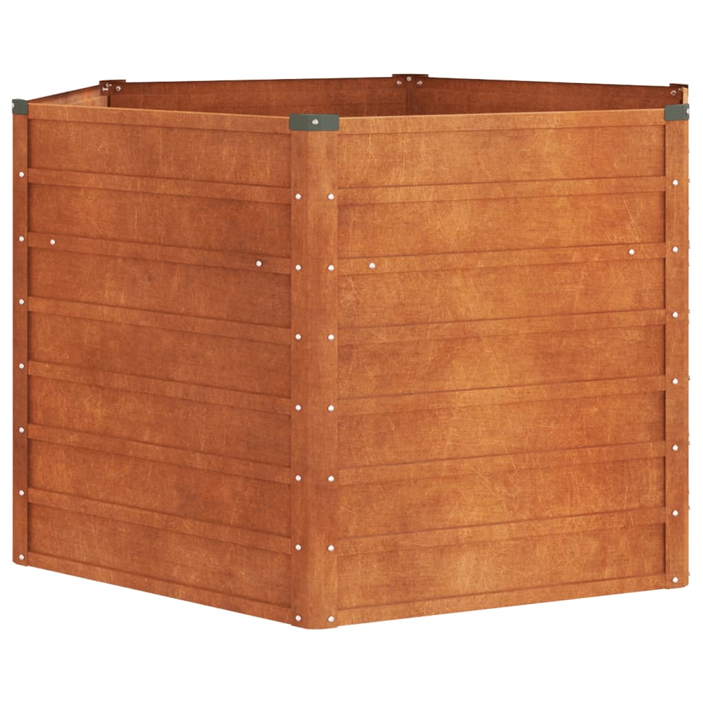 vidaXL Strat înălțat de grădină, ruginiu, 129x129x77 cm, oțel corten vidaXL Strat înălțat de grădină, ruginiu, 129x129x77 cm, oțel corten