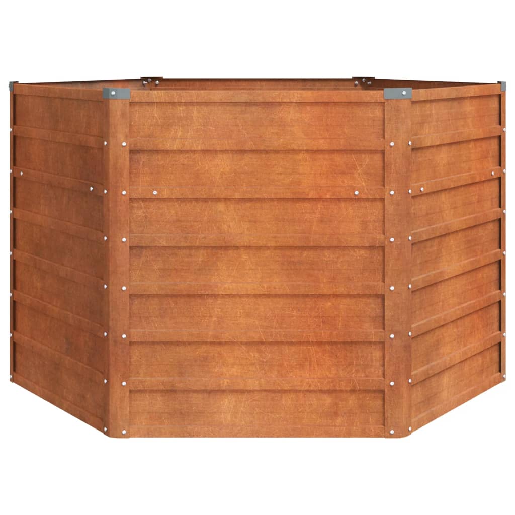 vidaXL Strat înălțat de grădină, ruginiu, 129x129x77 cm, oțel corten vidaXL Strat înălțat de grădină, ruginiu, 129x129x77 cm, oțel corten