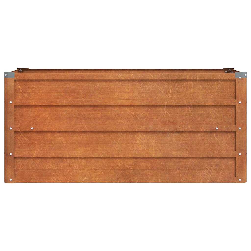 vidaXL Strat înălțat de grădină, ruginiu, 100x40x45 cm, oțel corten