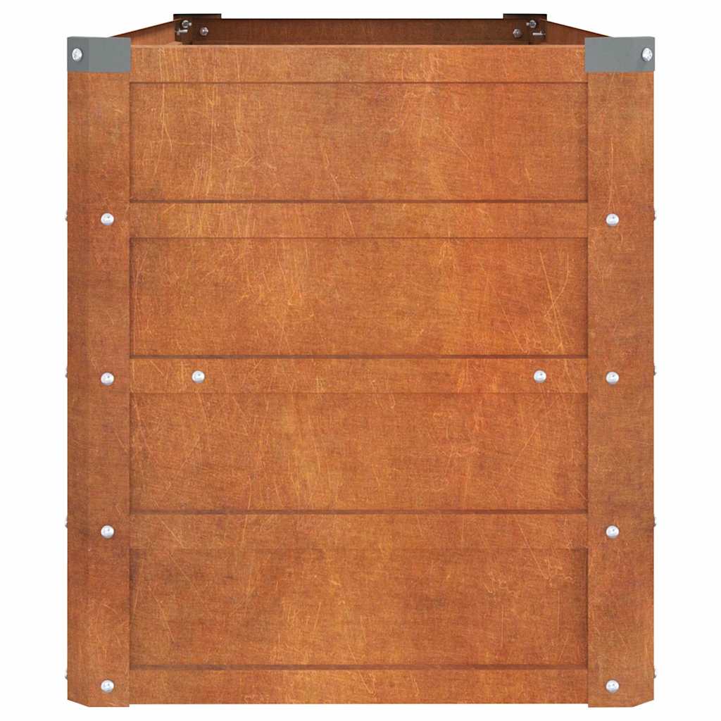 vidaXL Strat înălțat de grădină, ruginiu, 100x40x45 cm, oțel corten