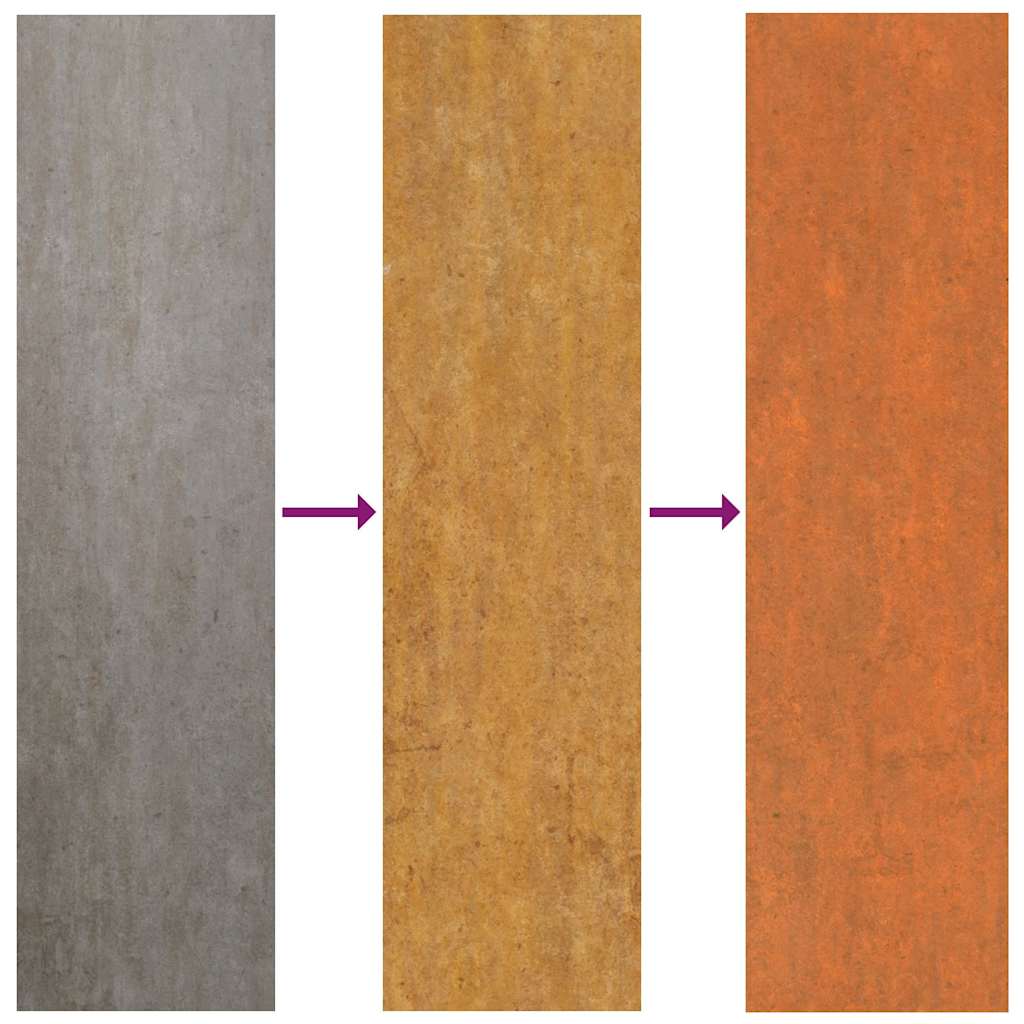 vidaXL Strat înălțat de grădină, ruginiu, 100x40x45 cm, oțel corten