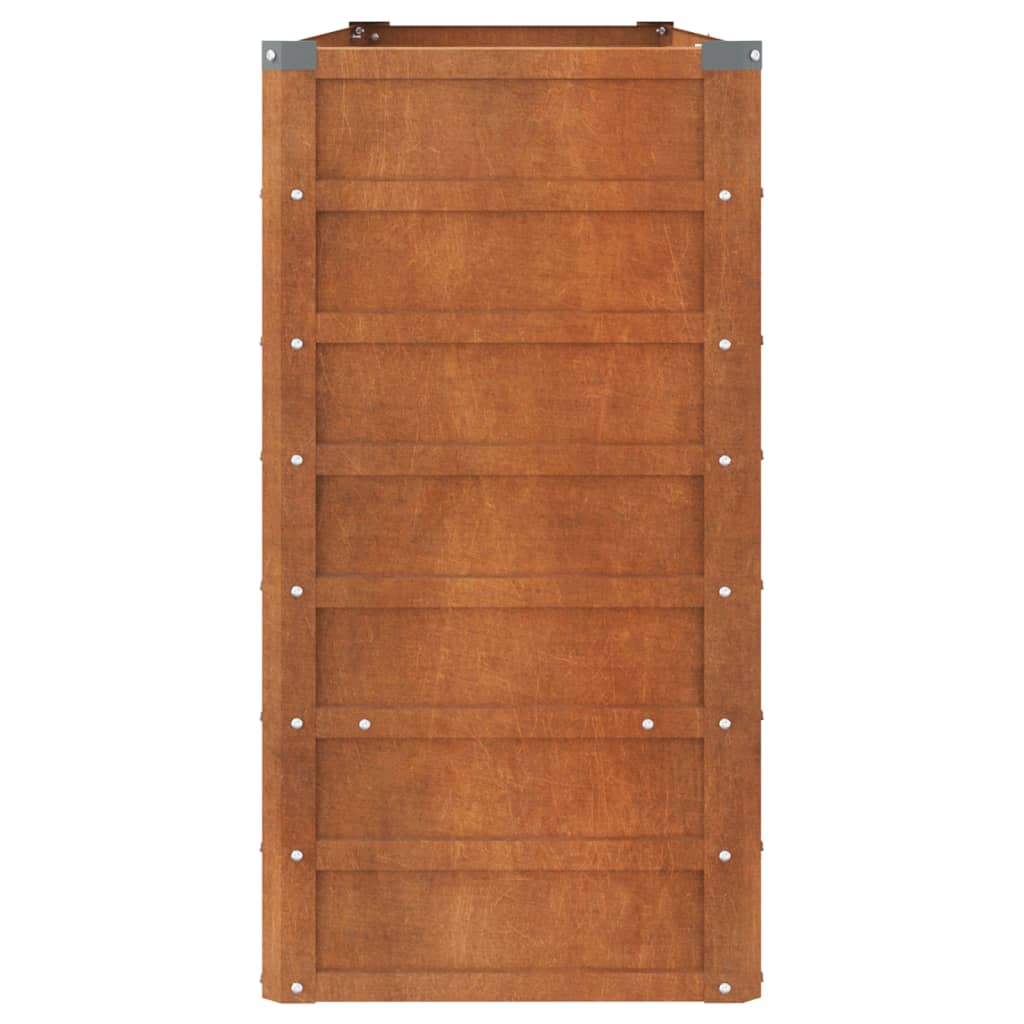 vidaXL Strat înălțat de grădină, ruginiu, 160x40x77 cm, oțel corten