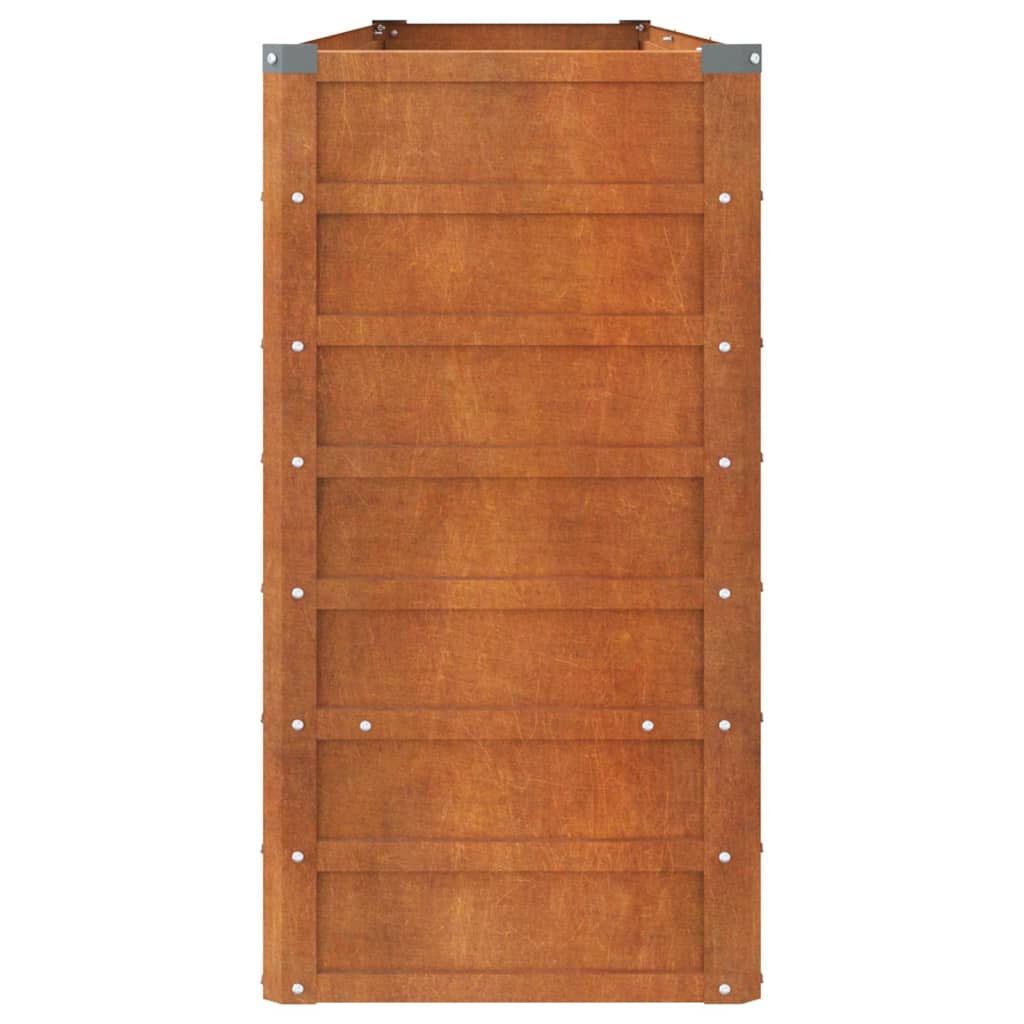 vidaXL Strat înălțat de grădină, ruginiu, 240x40x77 cm, oțel corten