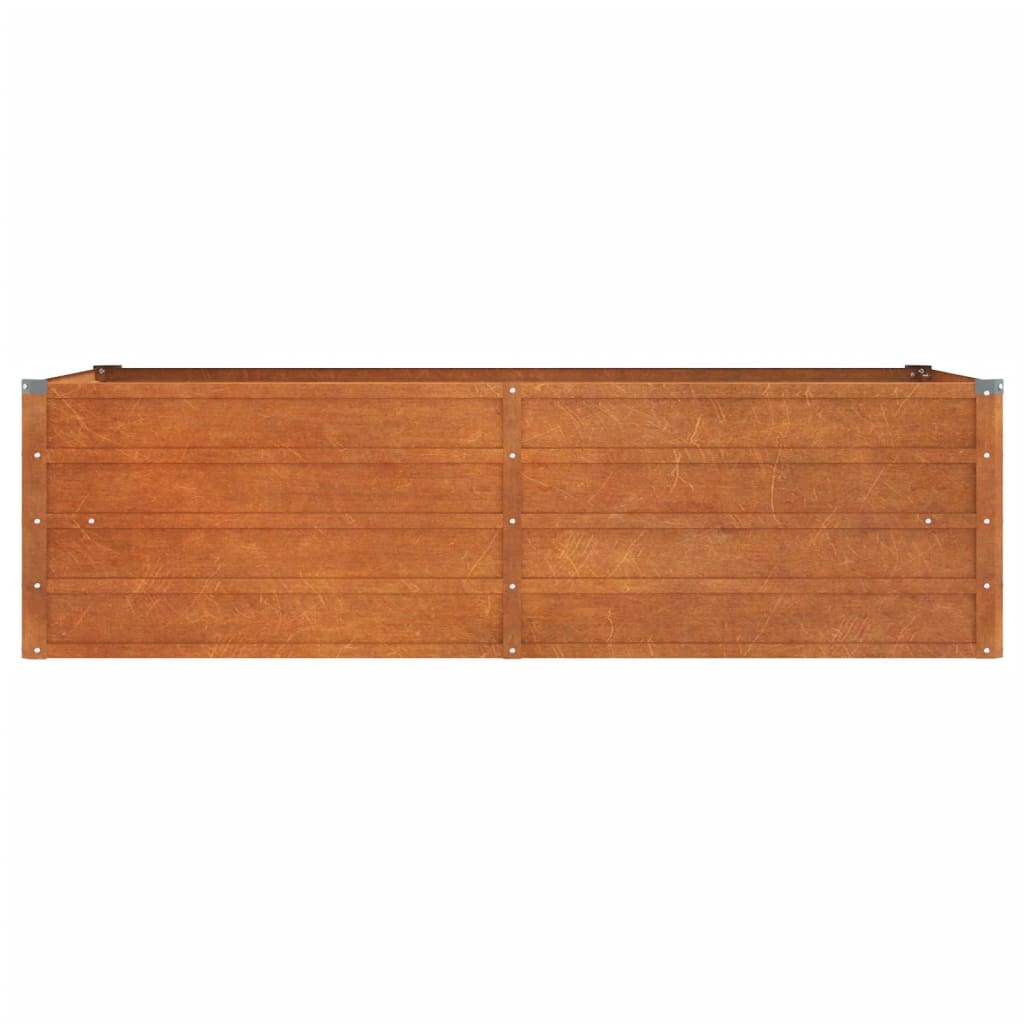 vidaXL Strat înălțat de grădină, ruginiu, 160x80x45 cm, oțel corten
