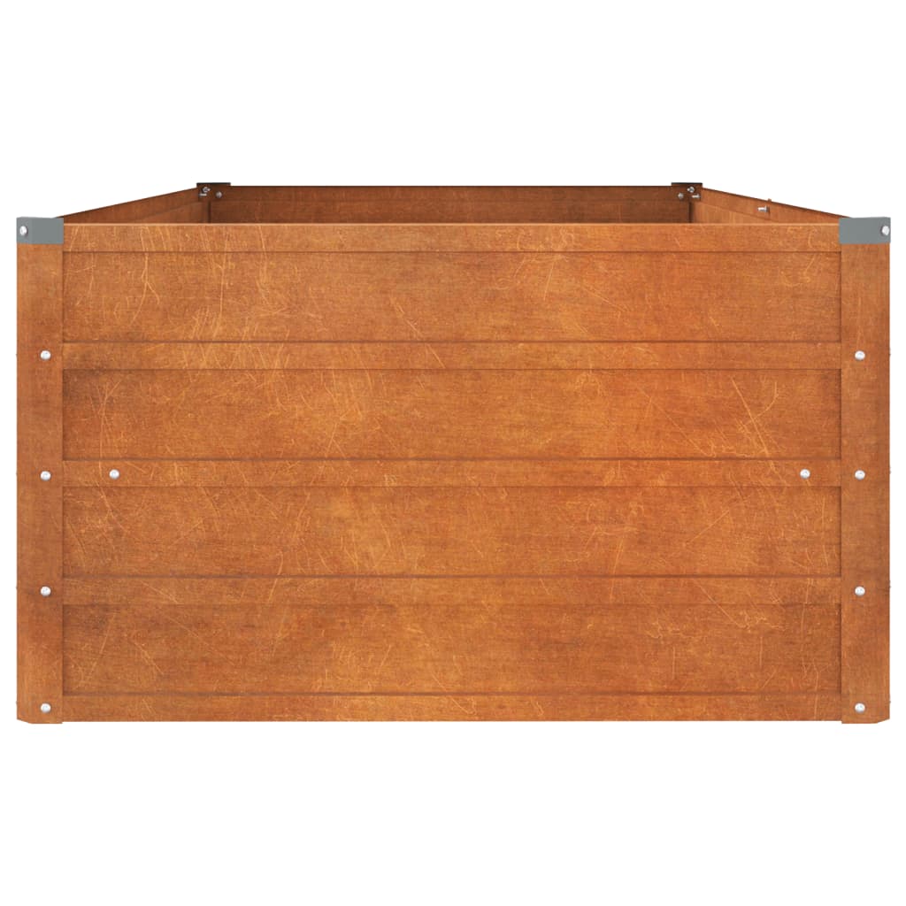 vidaXL Strat înălțat de grădină, ruginiu, 160x80x45 cm, oțel corten