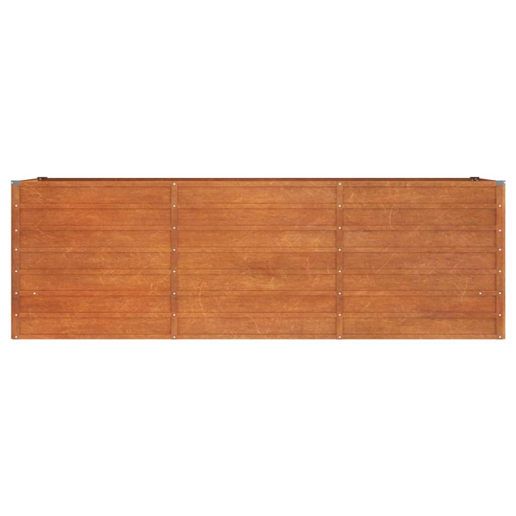 vidaXL Strat înălțat de grădină, ruginiu, 240x80x77 cm, oțel corten