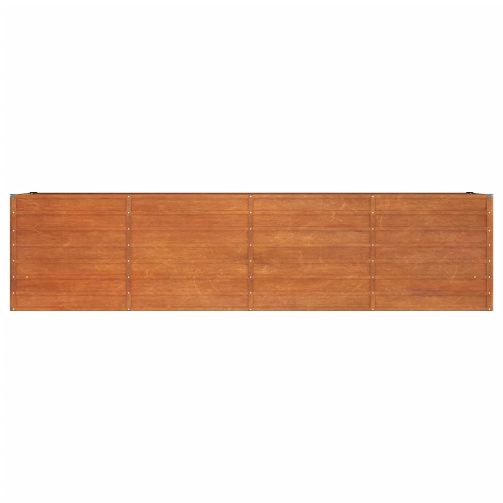 vidaXL Strat înălțat de grădină, ruginiu, 320x80x77 cm, oțel corten