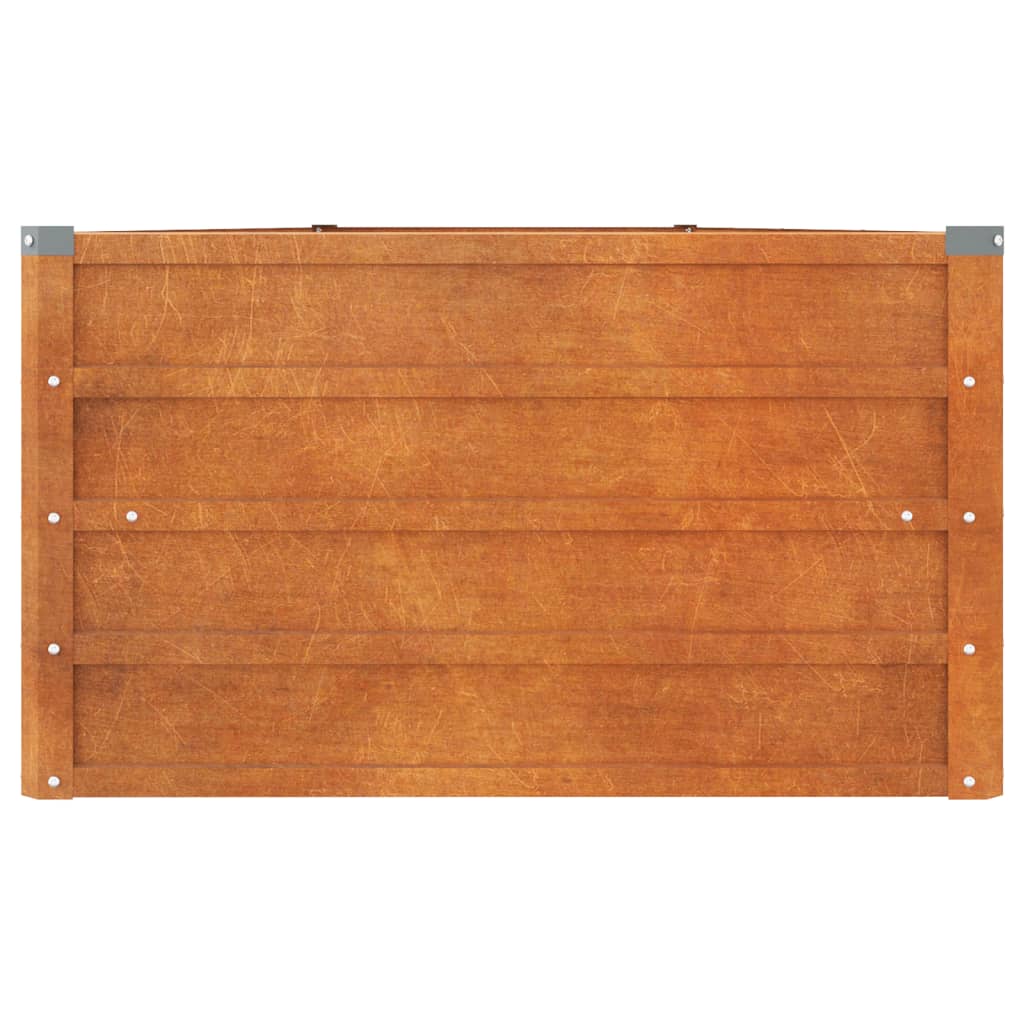 vidaXL Strat înălțat de grădină, ruginiu, 400x80x45 cm, oțel corten