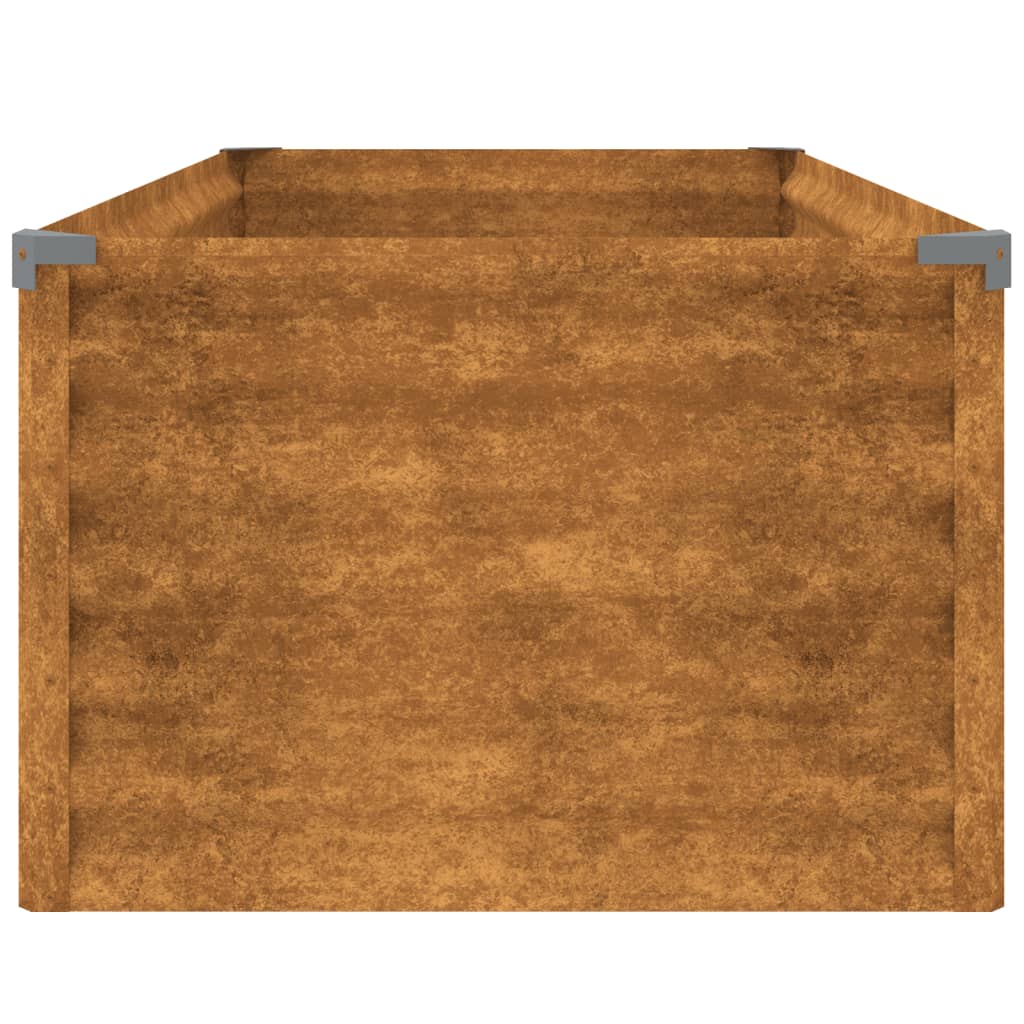 vidaXL Strat înălțat de grădină, 100x50x36 cm, oțel corten