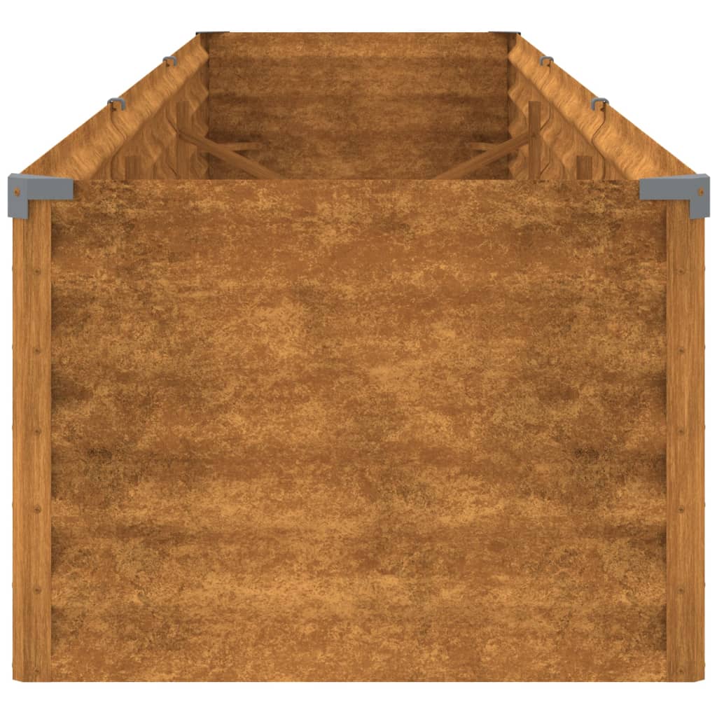 vidaXL Strat înălțat de grădină, 291x50x36 cm, oțel corten