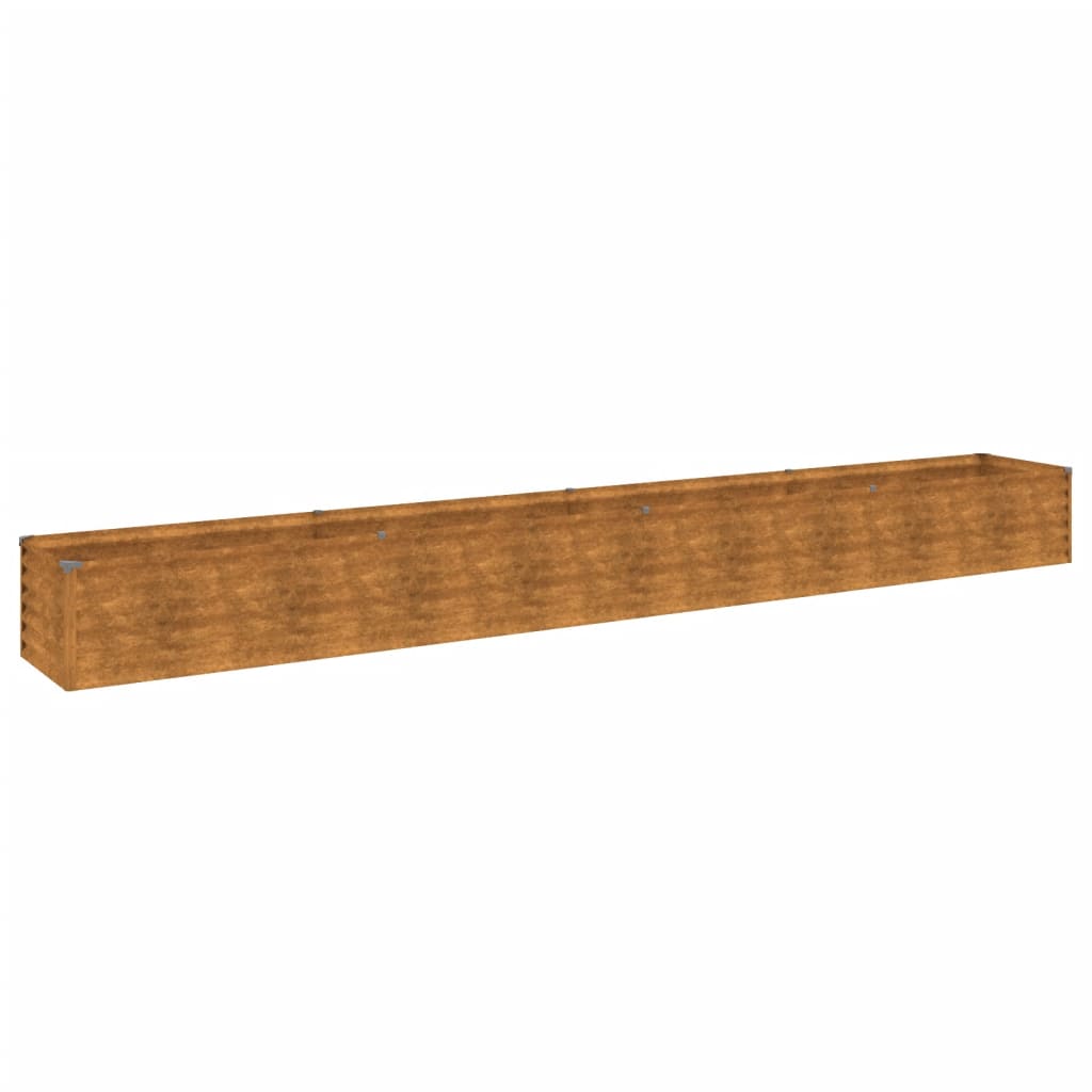 vidaXL Strat înălțat de grădină, 386x50x36 cm, oțel corten