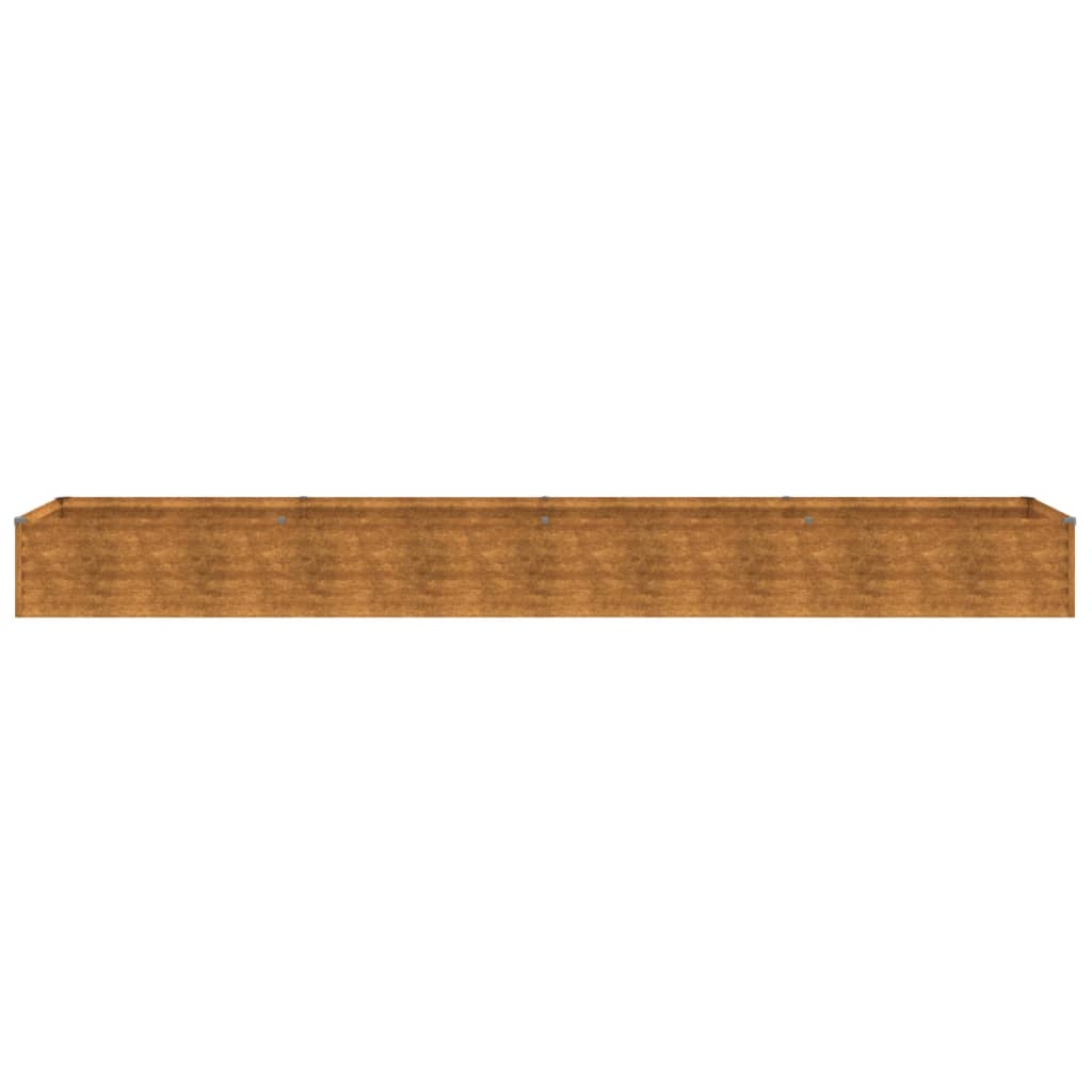 vidaXL Strat înălțat de grădină, 386x50x36 cm, oțel corten