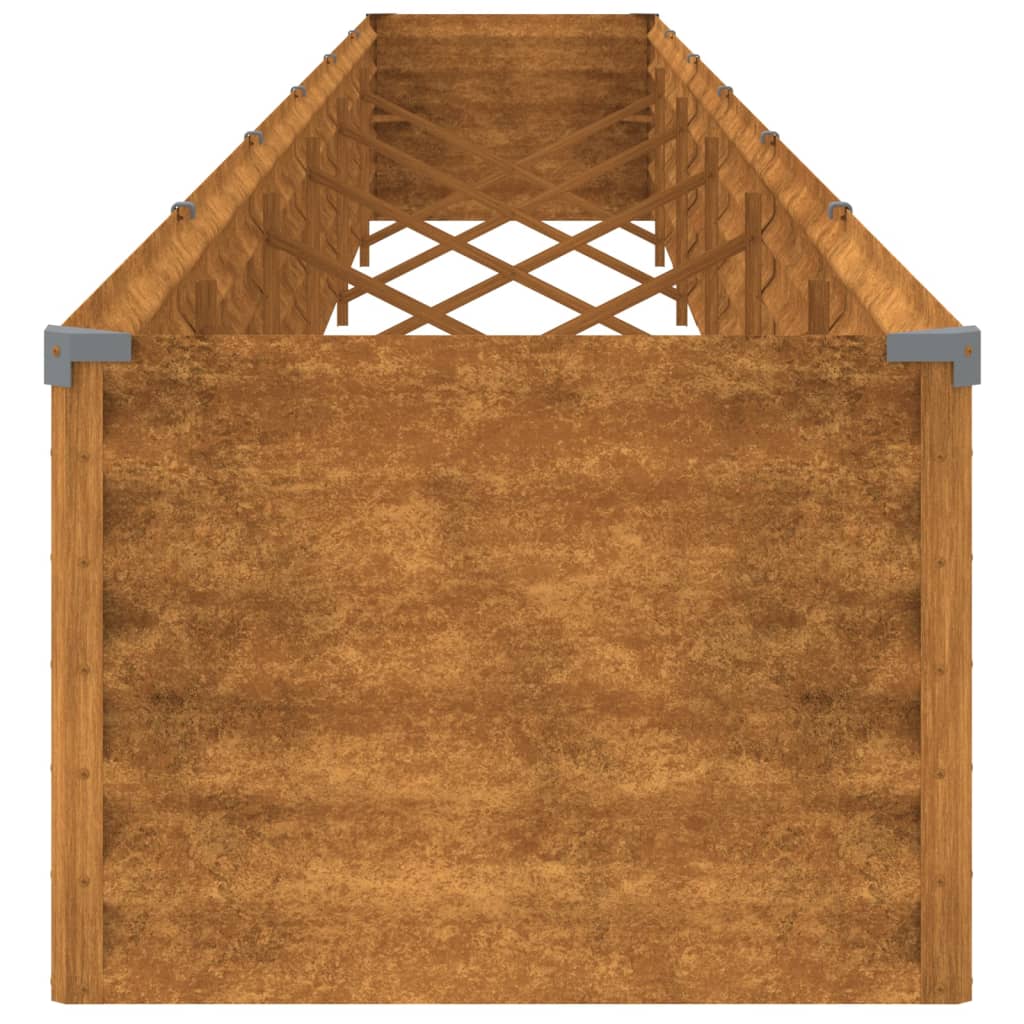 vidaXL Strat înălțat de grădină, 580x50x36 cm, oțel corten vidaXL Strat înălțat de grădină, 580x50x36 cm, oțel corten