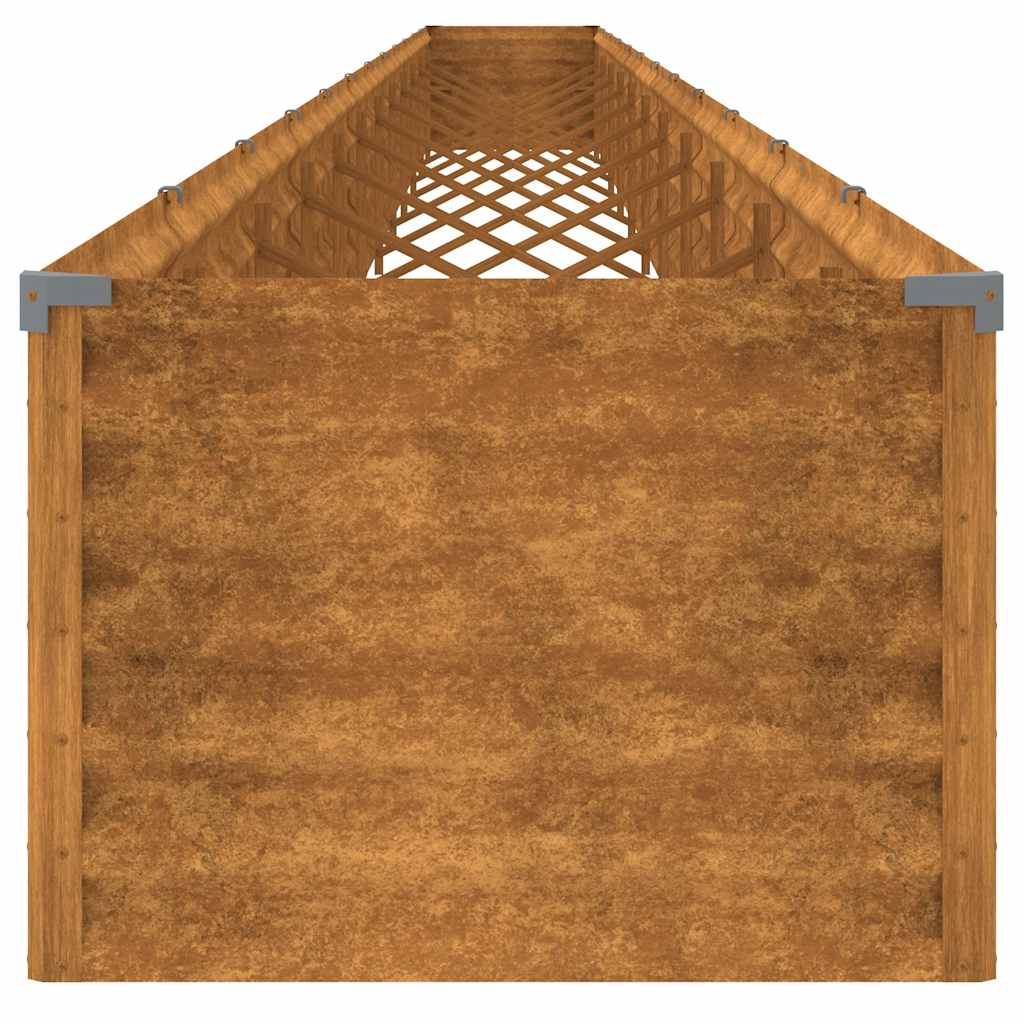 vidaXL Strat înălțat de grădină, 1152x50x36 cm, oțel corten